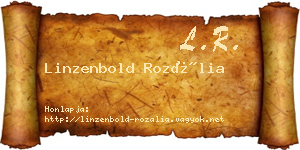 Linzenbold Rozália névjegykártya